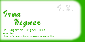irma wigner business card